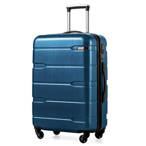 Coolife Coolife Medium Checked Hardside Suitcase, 24-Inch