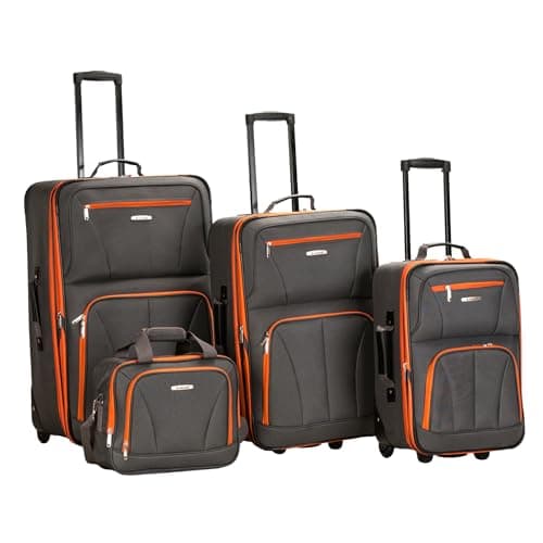 Rockland Rockland Fashion Softside 4-Piece Luggage Set (14" Tote/19/24/28)