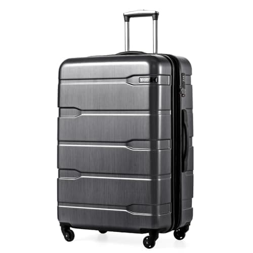 Coolife Coolife 28-Inch Large Checked Hardside Suitcase