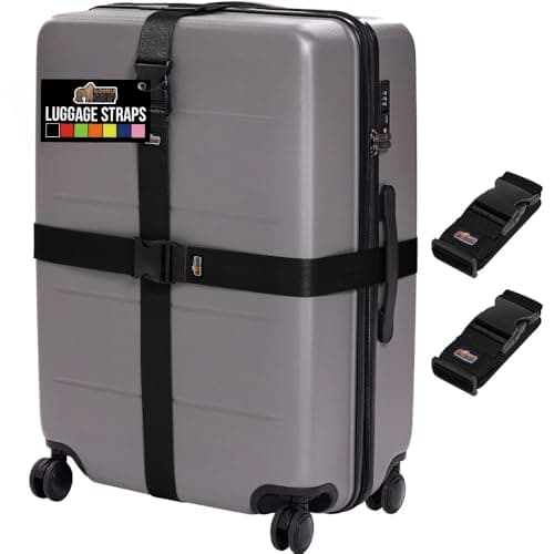 GORILLA GRIP GORILLA GRIP Heavy Duty Luggage Straps, 2 Pack